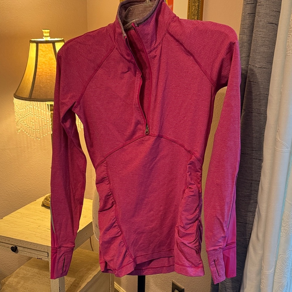 lululemon athletica Fuchsia Long Sleeve Quarter-Zip Top